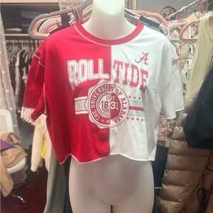 Roll Tide Women’s Crop Top- Red and White